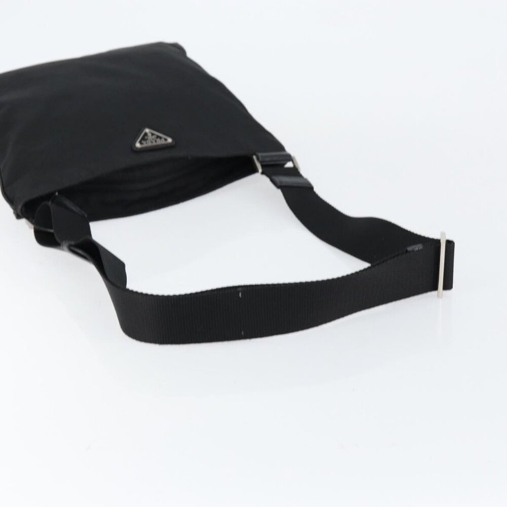 Authentic PRADA Shoulder Bag Nylon Black Gold - Picture 14 of 16